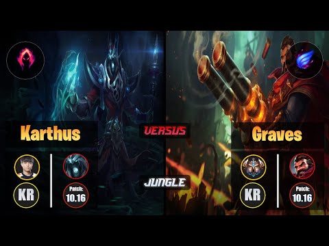 Cuzz KARTHUS (Jungle) [Dark Harvest] VS GRAVES - Challenger KR Patch 10.16