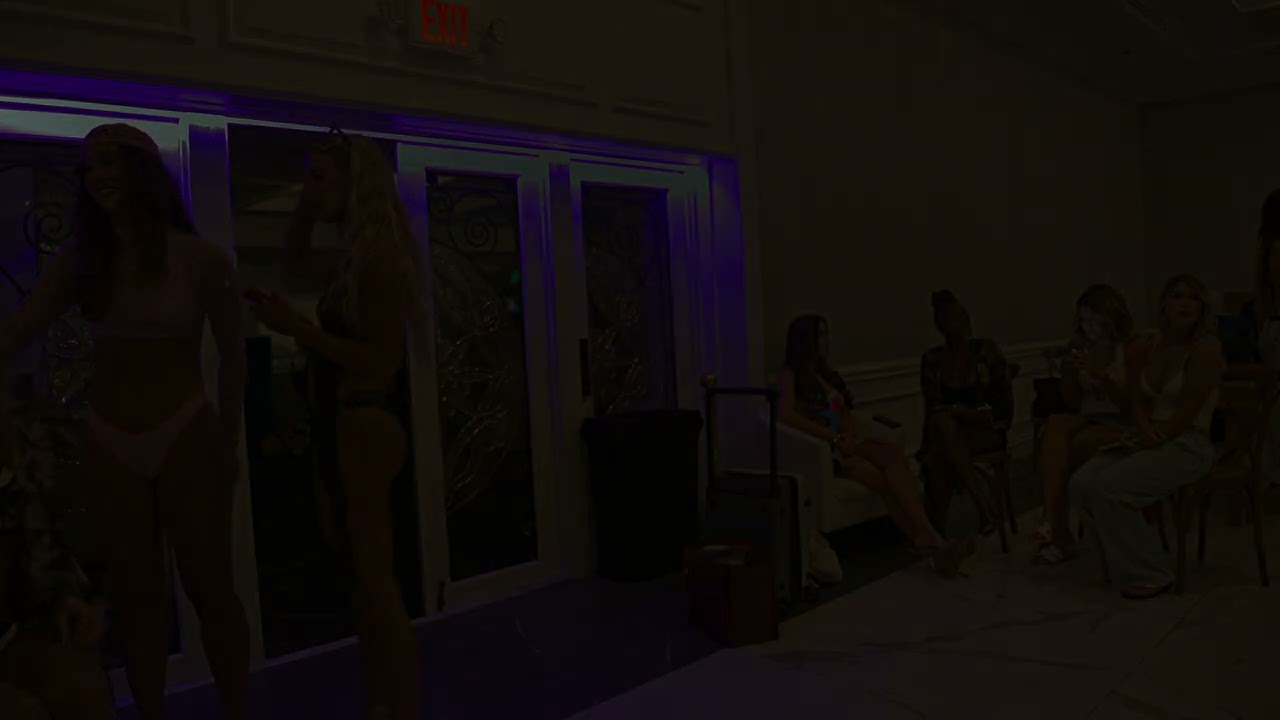 Diana Lapo Gia Durkin and Noel Ava pose at EXA Shows in Miami Swim Week
