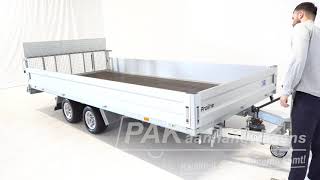 Proline Machinetransporter tandemas 426x204cm 3000kg video