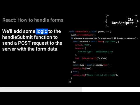 React: Form Handling with useState & useEffect hooks