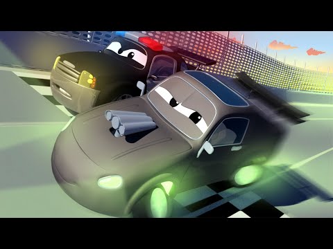 Policijski auto za djecu -  Čudno je vozilo parkirano na igralištu - Auto Grad ! Crtići sa Kamionima