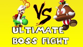 Super Mario Maker - New Super Mega Bros. clear [Hardest boss fight ever!!!]