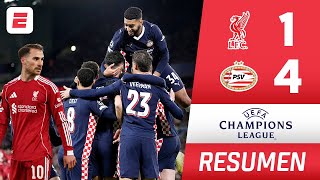 Liverpool ES HUMILLADO en Anfield. Cayó 1-4 ante PSV con doblete de Driouech | Champions League