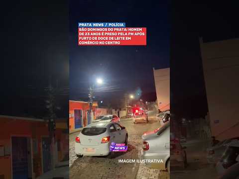 SÃO DOMINGOS DO PRATA: HOMEM DE 23 ANOS É PRESO PELA PM APÓS FURTO DE DOCE DE LEITE EM COMÉRCIO