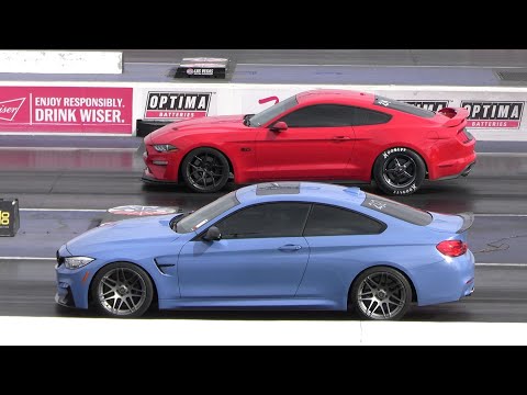 Thumbnail for BMW M4 vs Mustang GT - drag racing by BMW M4, BMW