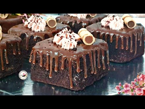 Cherry Chocolate Mini cakes | Eggless Chocolate Mini Cakes |  Eggless Chocolate Cake | Eggless Cake