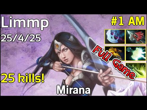25 kills! Limmp [coL] Mirana - Dota 2 Full Game 7.19