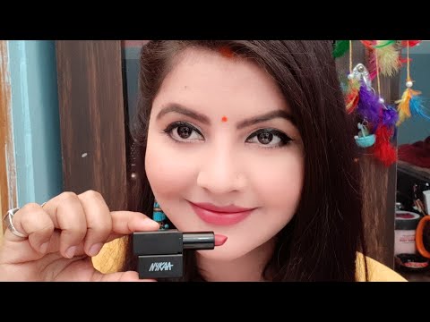 Nykaa so matte mini lipstick review | shade naughty nude | best affordable lipstick for everyone | Video