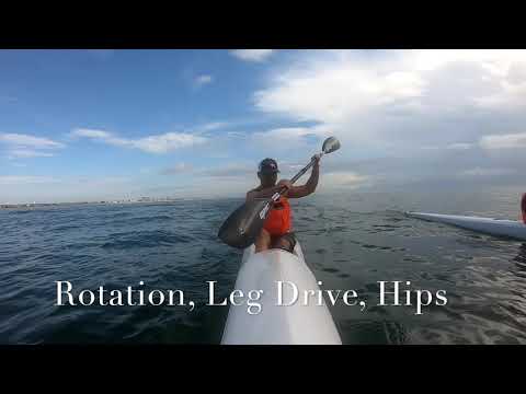 Novice Ocean Surfski - Rotation, Leg drive and Hips