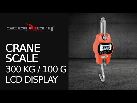 Videó - Függeszthető darumérleg - 300 kg/100 g - narancssárga 