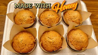 1 Banana, 1 Egg, No Refined Sugar - Sweetened With HONEY - BANANA HONEY MUFFIN Recipe