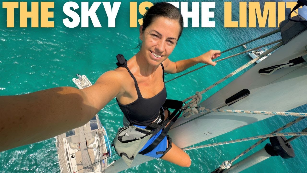 DANGLING AT THE TOP OF OUR SAILBOAT’S MAST! EP-144