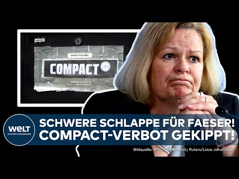 Video Thumbnail: DEUTSCHLAND: Juristischer Paukenschlag! Bundesverwaltungsgericht kippt Nancy Faesers Compact-Verbot