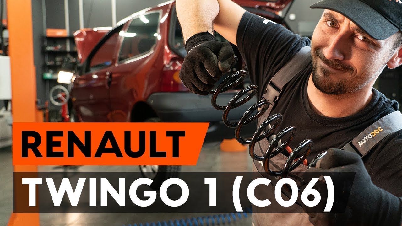 Kaip pakeisti Renault Twingo C06 spyruoklės: galas - keitimo instrukcija