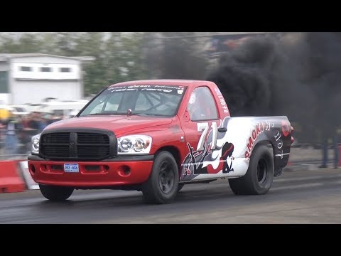 1000HP Twin Turbo Diesel Cummins DODGE RAM - 1/4 Mile Drag Racing!