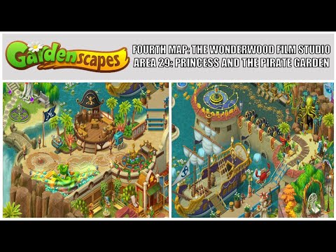 Gardenscapes: New Acres Gameplay Part 27 - Restoring Area 29: Princess And The Pirate Garden