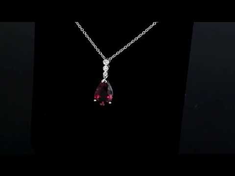 Diamond & Pink Tourmaline Pendant - PENSTONDTOUR0006
