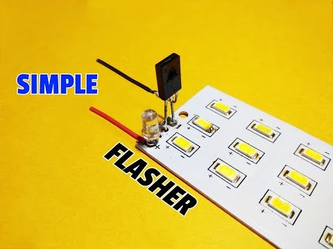 How To Make A Simple Flasher Using One Transistor and RGB LED..Simple Flasher Circuit.. Video
