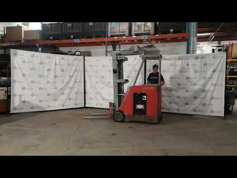 DOCKSTOCKER, DSS-350, 3500 LBS, 3 STAGE, 36V, BATTERY POWERED NARROW AISLE REACH TRUCK