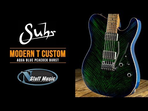 Suhr Modern T Custom - Aqua Blue Peacock Burst
