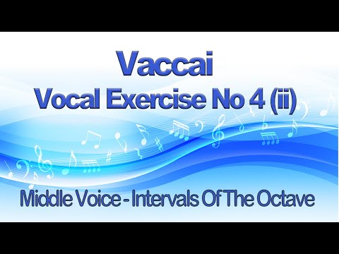 Vaccai Practical Method Lesson 4(ii) Intervals Of The Octave - Key Ab Middle Voice Mezzo / Baritone