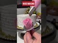 Rose making with whipped cream
