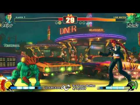 Arcade Infinity SF4 3-on-3 Teams - Kryojenix (VI) vs LegendofLore (BL)
