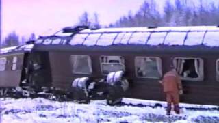 preview picture of video 'Tågolycka i Lökom, Sollefteå 1990'