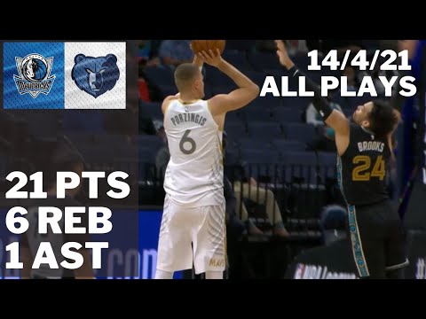 Kristaps Porzingis vs. Grizzlies: 21 pts, 6 reb, 1 ast ALL PLAYS 2020/21 Reg Season [14.04.21.]