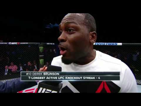 WATCH: Derek Brunson Rips Yoel Romero In Post-Fight Interview