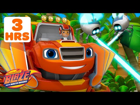 3 HOURS of Blaze's Robot Rescue Missions! 🤖 w/ AJ & Crusher | Blaze and the Monster Machines
