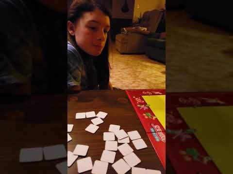 Daddy daughter scrabble game night