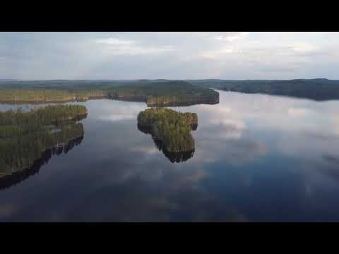 Finnish early summer - drone views of forest and lakes