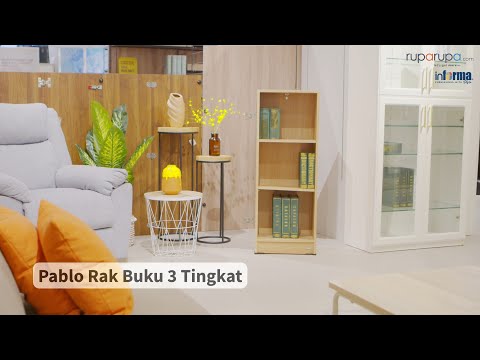 Gambar Informa Pablo Rak Buku 3 Tingkat L40 - Cokelat Oak