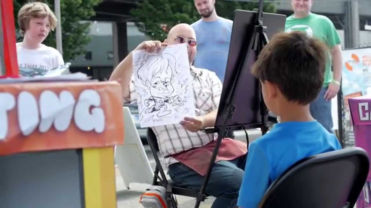 Promotional video thumbnail 1 for Caricatures by Over The Line Art
