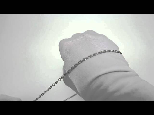 Серебряная родированая цепочка "Якорная" ехм21 Видеообзор