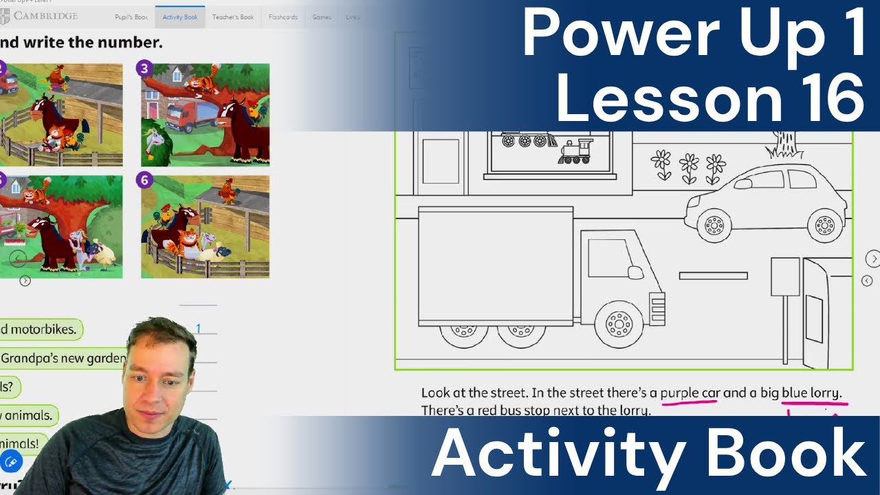 Learn Outside Vocabulary | Power Up 1 Workbook Unit 6 Level 1 A Day Out with Teacher AJ