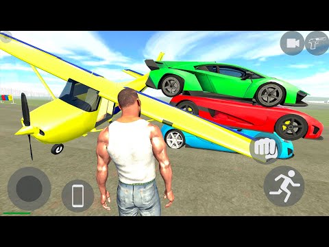 Cesna 172 Airplane Lamborghini Koeigness and ATV Bike Open City Simulator - Android Gameplay.