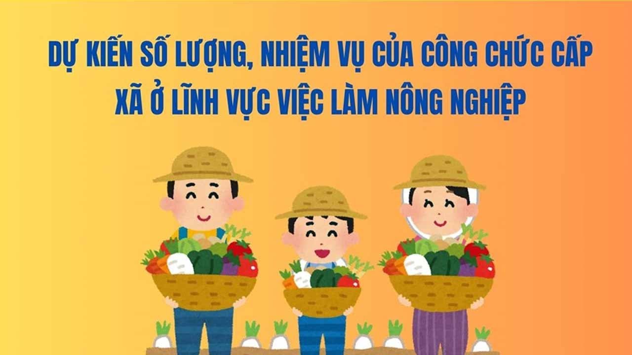 Dự kiến số lượng, nhiệm vụ của công chức cấp xã ở lĩnh vực việc làm nông nghiệp