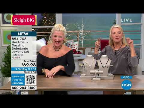 Heidi Daus Dazzling Debutante Crystal Necklace and Earri...