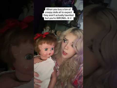 My Haunted Doll MOVED (caught on camera) 😳☕️ #scary #haunted #doll #shorts