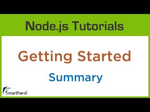 Getting Started with Node Section Summary 1 7