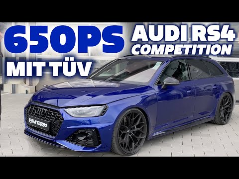 650hp Audi RS4 Competition | TÜV approved | Performance upgrade, downpipes, exhaust system, rims