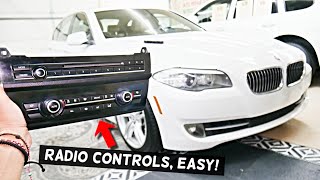 BMW F10 F11 RADIO SWITCH CONTOLS BUTTONS REMOVAL BMW F10 F11 528i 535i 520i 530i 550i 518d 520d 525d