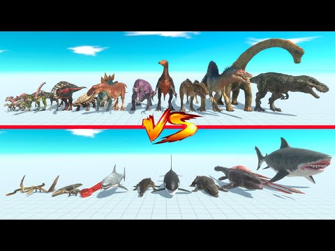 Aquatics + Reptiles vs Dinosaurs - Animal Revolt Battle Simulator