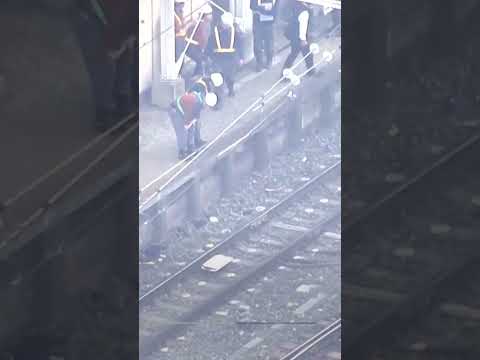 Four railway workers killed by express train at station in Japan