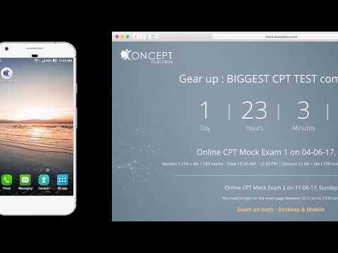 Koncept Ca Cpt Mock Exam through Application - Instructions