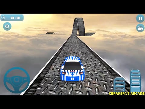 Stunt Car Impossible Track Challenge: Blue Car Driving Levels 1 to 8 Completed - Android GamePlay 3D