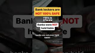 Bank Lockers are NOT 100% SAFE! #shorts #indianlaw