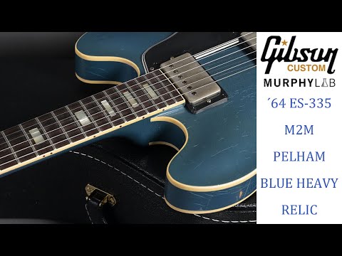 Gibson ES-335 1964 M2M Murphy Lab Heavy Aged Pelham Blue #121320 image 21